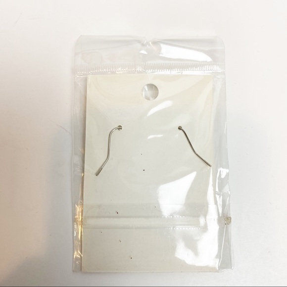 Blue Rhinestone Treble‎ Clef Earrings - Picture 2 of 3